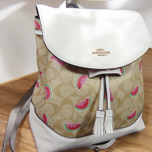 COACH Signature Watermelon Elle Backpack - Picture 2 of 8